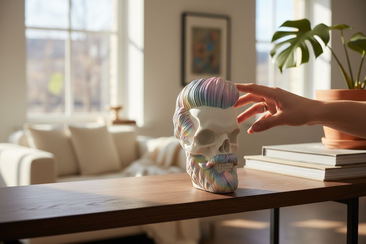 Bearded Skull Headphone Stand