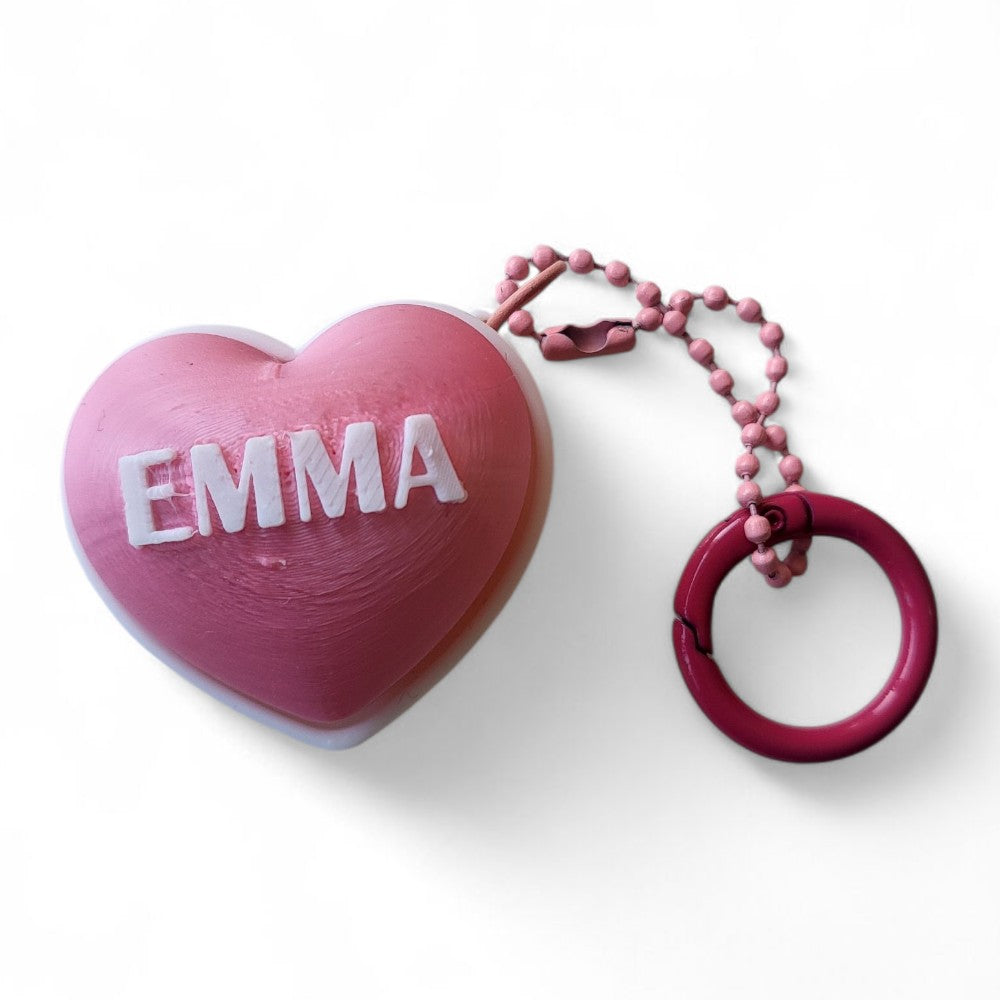 Personalised Heart Keyring Clicker