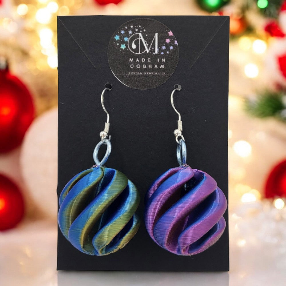 Christmas Bauble Statement Earrings