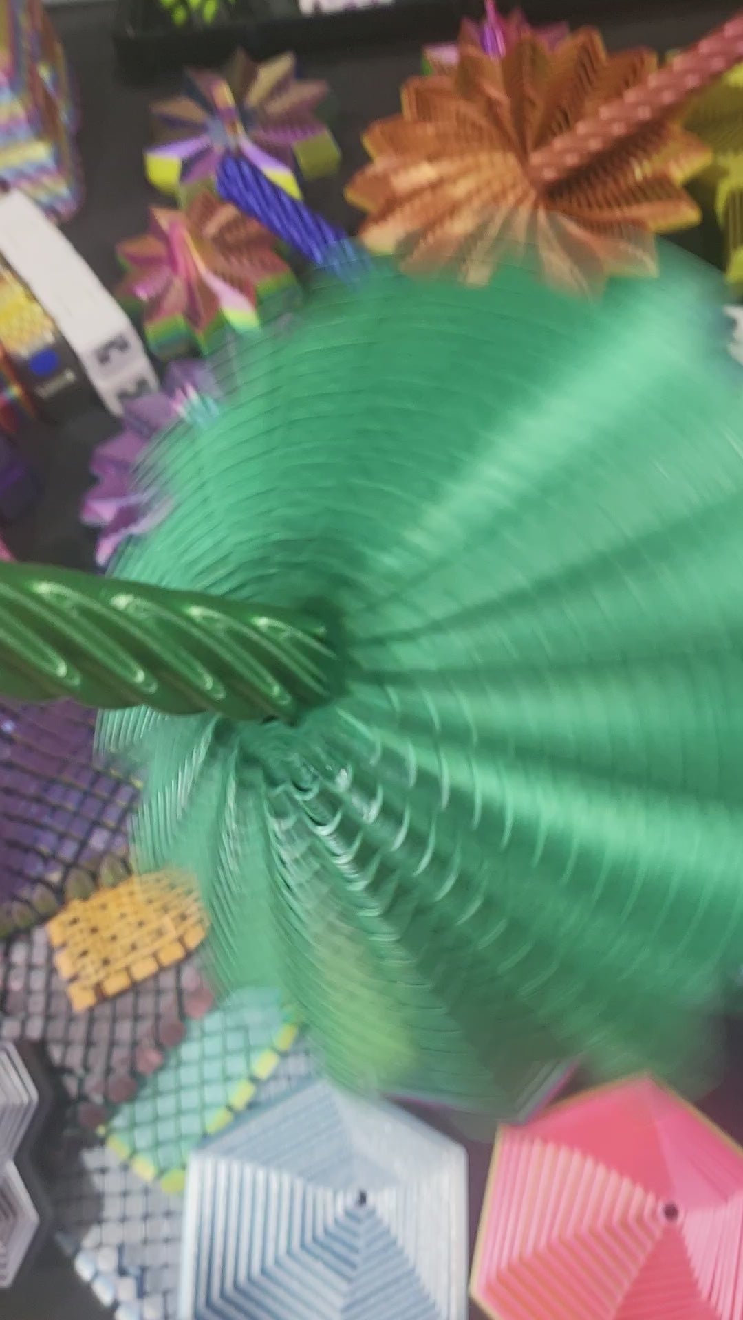 3D Printed Dahlia Fidget Toy – Sensory Flower Spinner (Small)