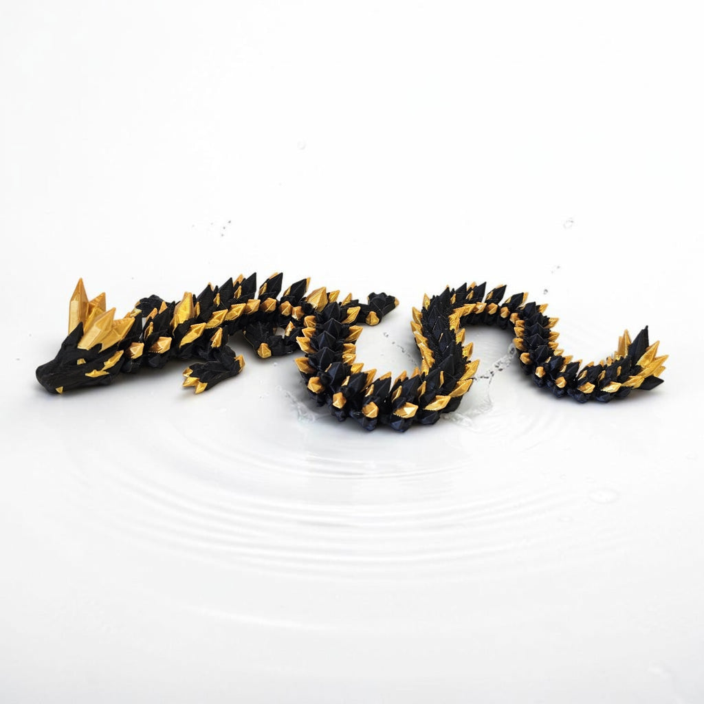 Two-Tone Crystal Dragon — 3D Printed Articulated Figurine